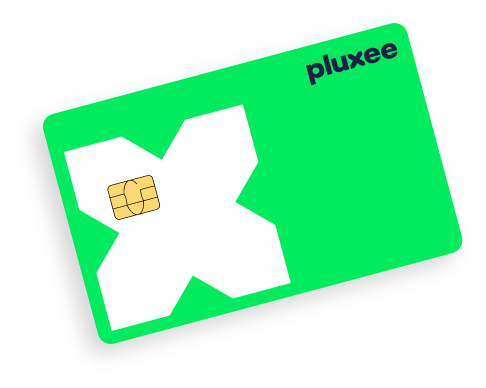 Cartão Pluxee verde com chip